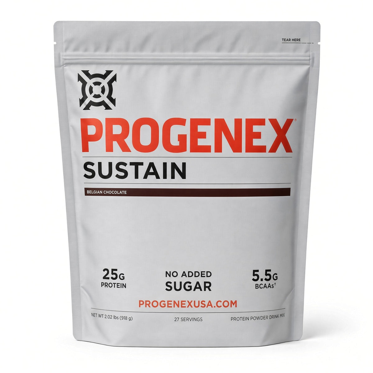 Progenex Sustain Belgian Chocolate — factory bag front
